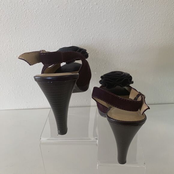 Vintage Genuine Suede Open Toe 4-Inch Pump Heels Size 9 2001 - Picture 7 of 8